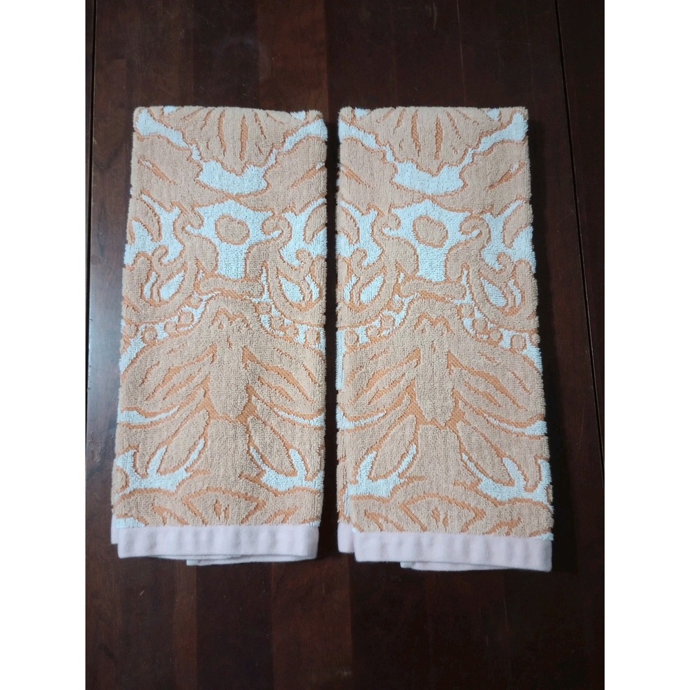 2-Hand Towels By Anthropologie 16" X 30" Vintage